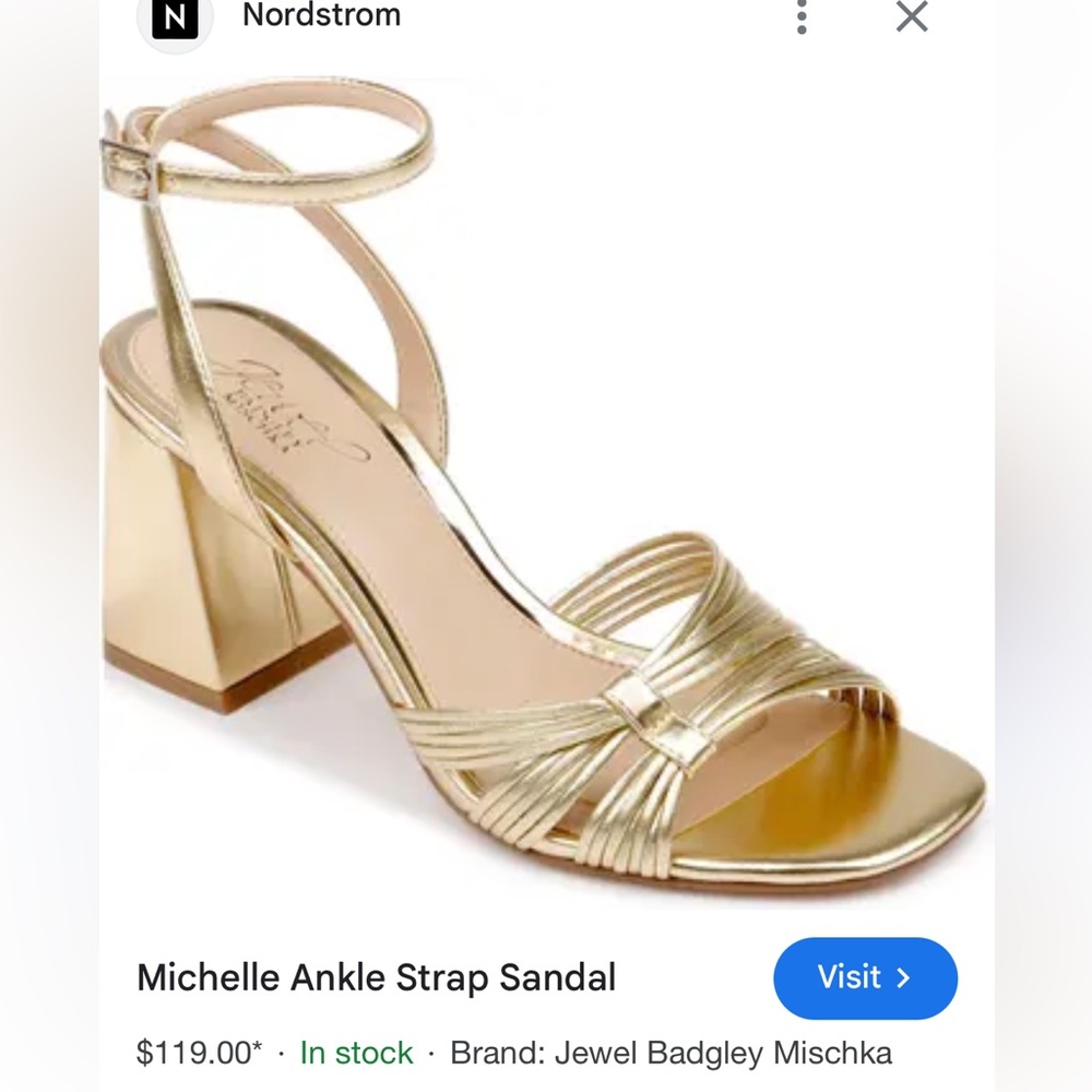 Michelle Ankle Strap Sandal (Women)
Jewel Badgley Mischka NWT - Picture 1 of 7